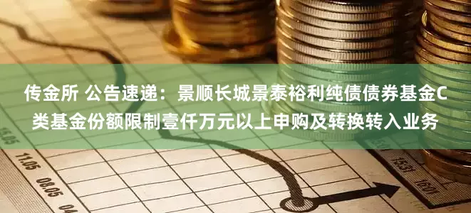 传金所 公告速递：景顺长城景泰裕利纯债债券基金C类基金份额限制壹仟万元以上申购及转换转入业务